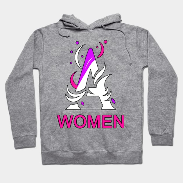 A - women Hoodie by Fashioned by You, Created by Me A.zed